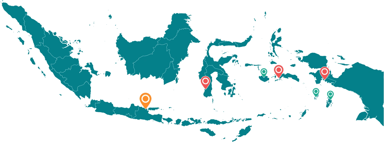 Map of RECO recovery footprint in Indonesia
